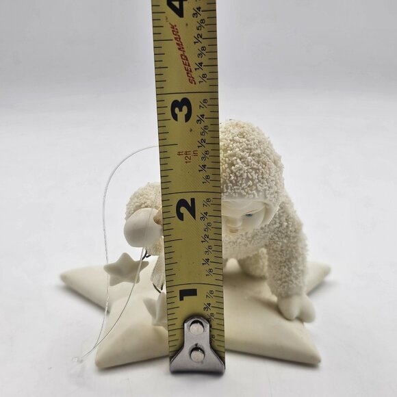 Department 56 Snowbabies Christmas Ornament Baby Angel Crawls Star Figurine VTG - Picture 10 of 10